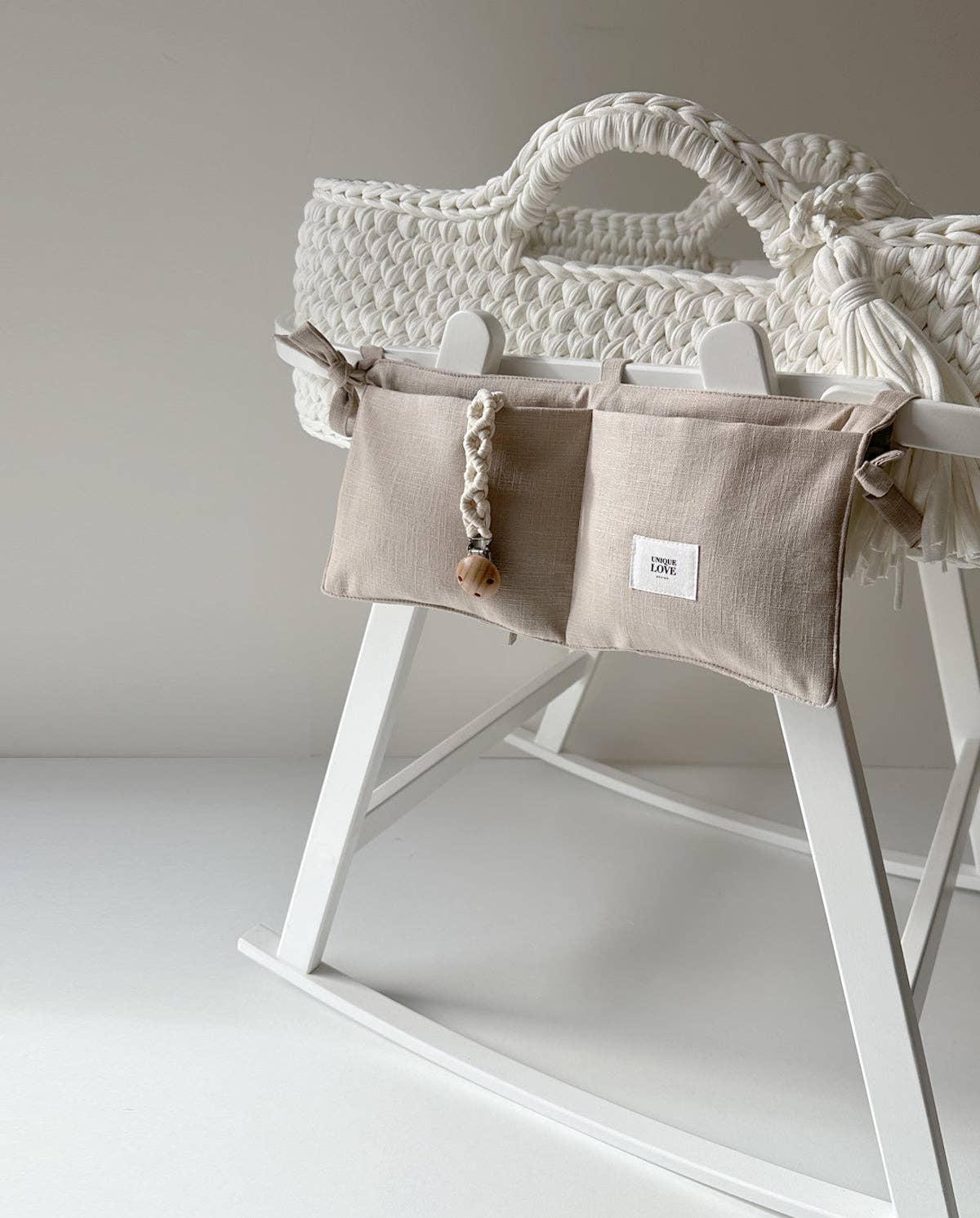 Baby basket organizer | Warm beige UNIQUE LOVE Design