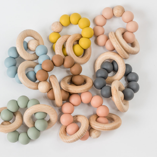 Beaded Teething Ring Babeehive Goods