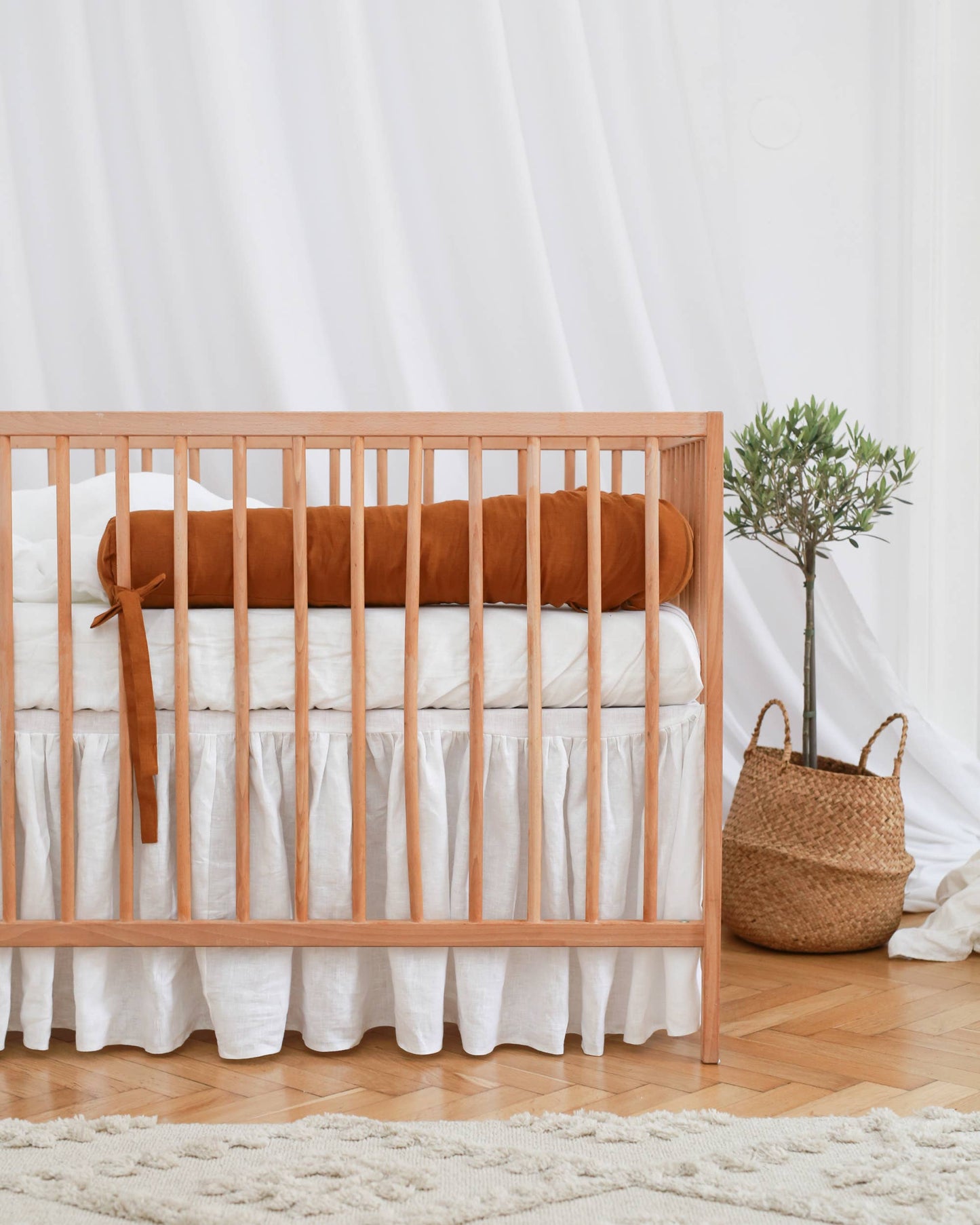 Babyly - Linen Baby Roller Bumper - Snake Protector - (6 Colors)