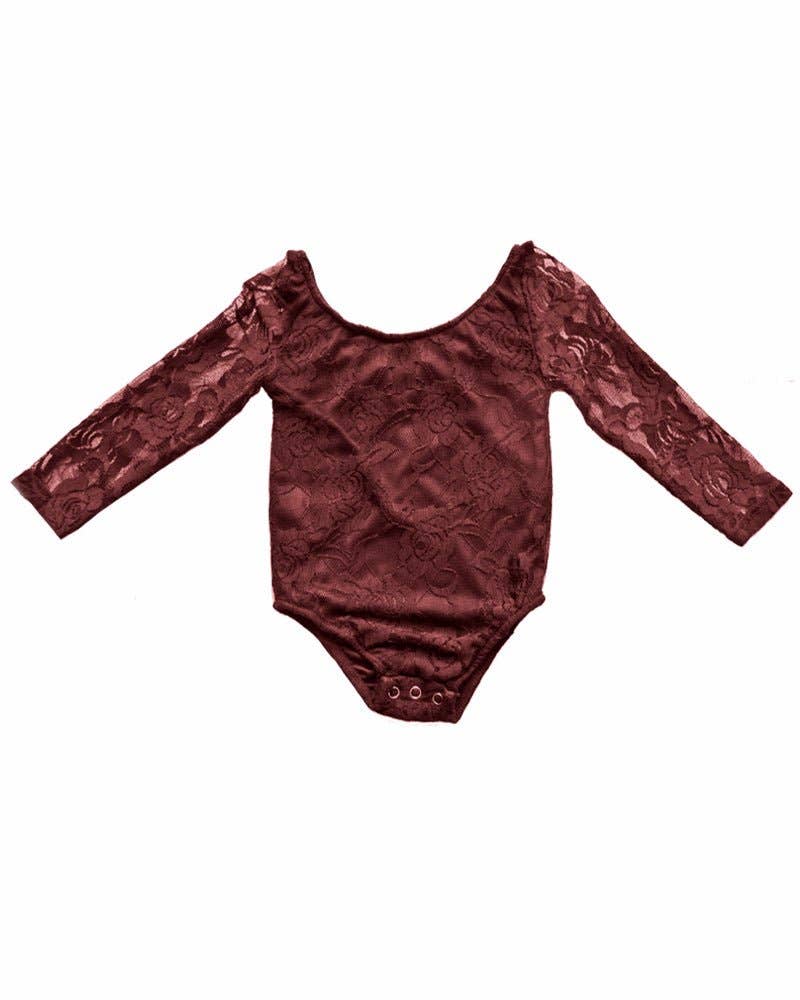 Lana Lace Leotard - Wine Bailey's Blossoms