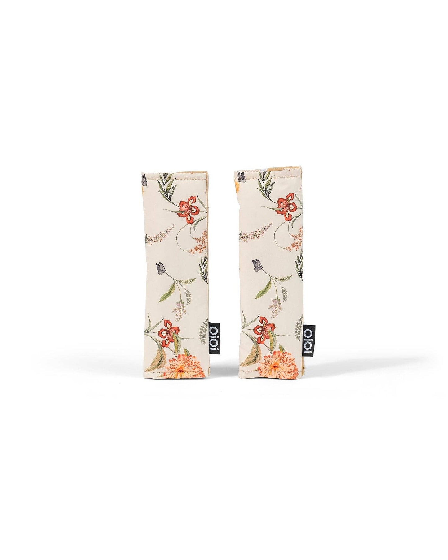 Reversible Pram Harness Cover Set - Beige Gingham/Wildflower OiOi