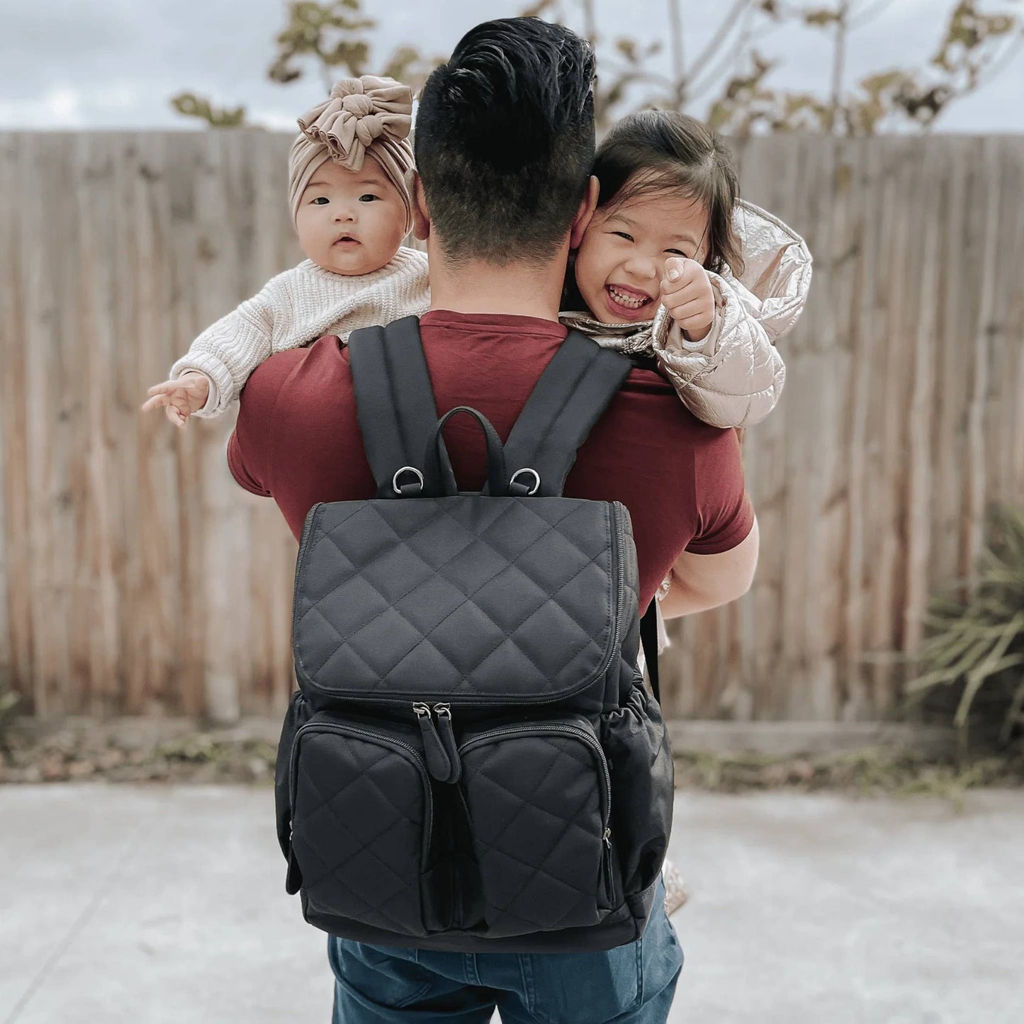 Signature Nappy Backpack - Black Diamond Quit OiOi
