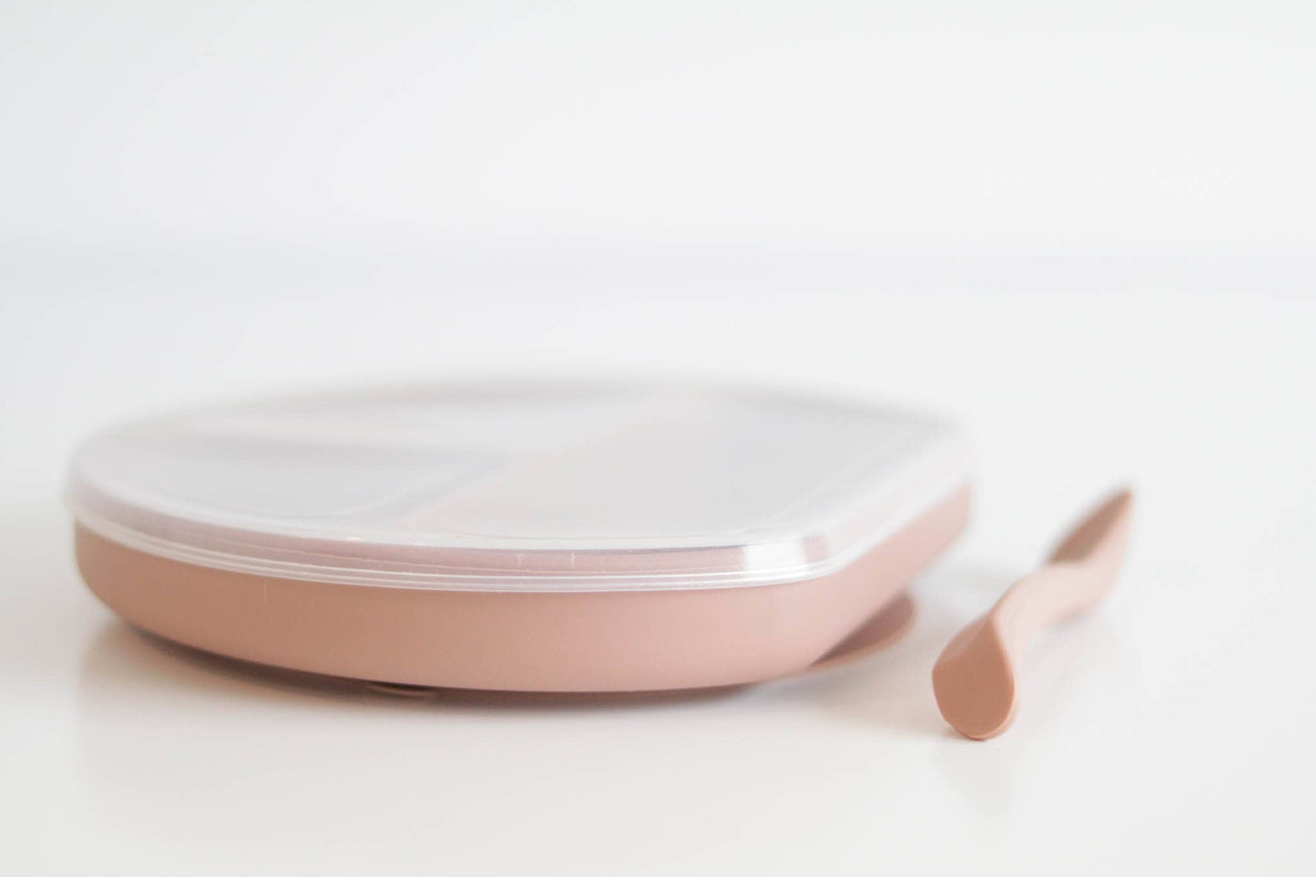Silicone Suction Plate With Lid and Spoon The Saturday Baby