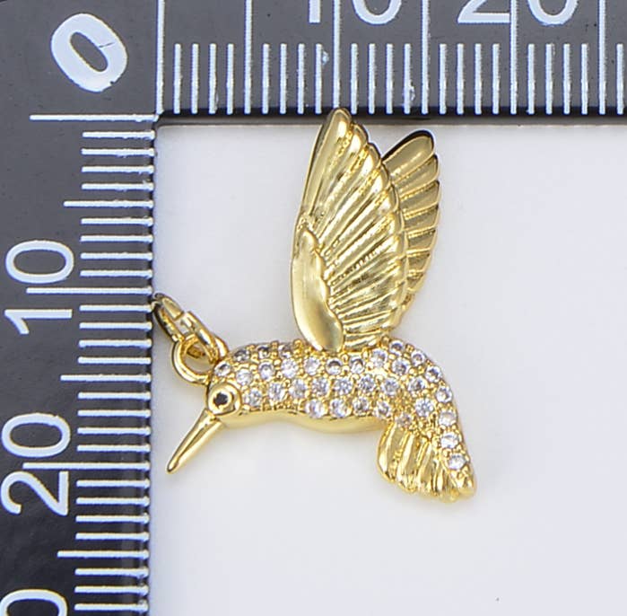 Hummingbird Pave Charm Beads Creation