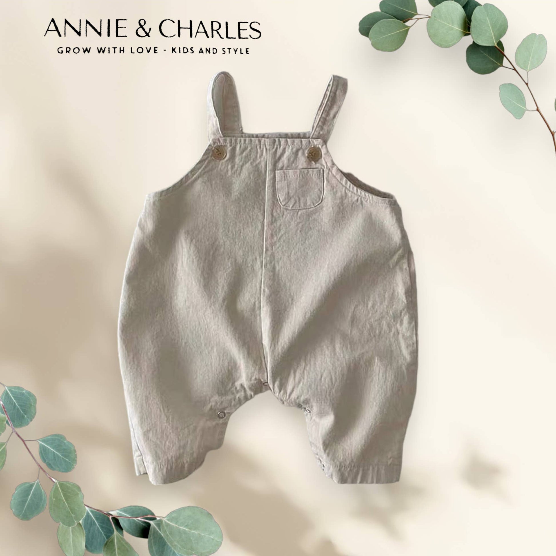 Annie & Charles® organic cotton overalls Annie & Charles