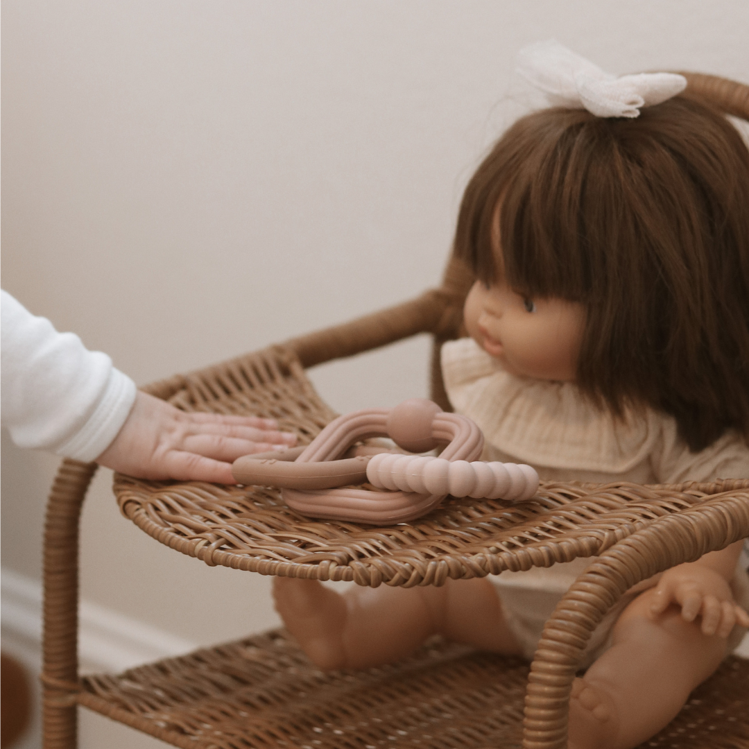 Teethy Links Teether | Pink Lemonade The Dearest Grey