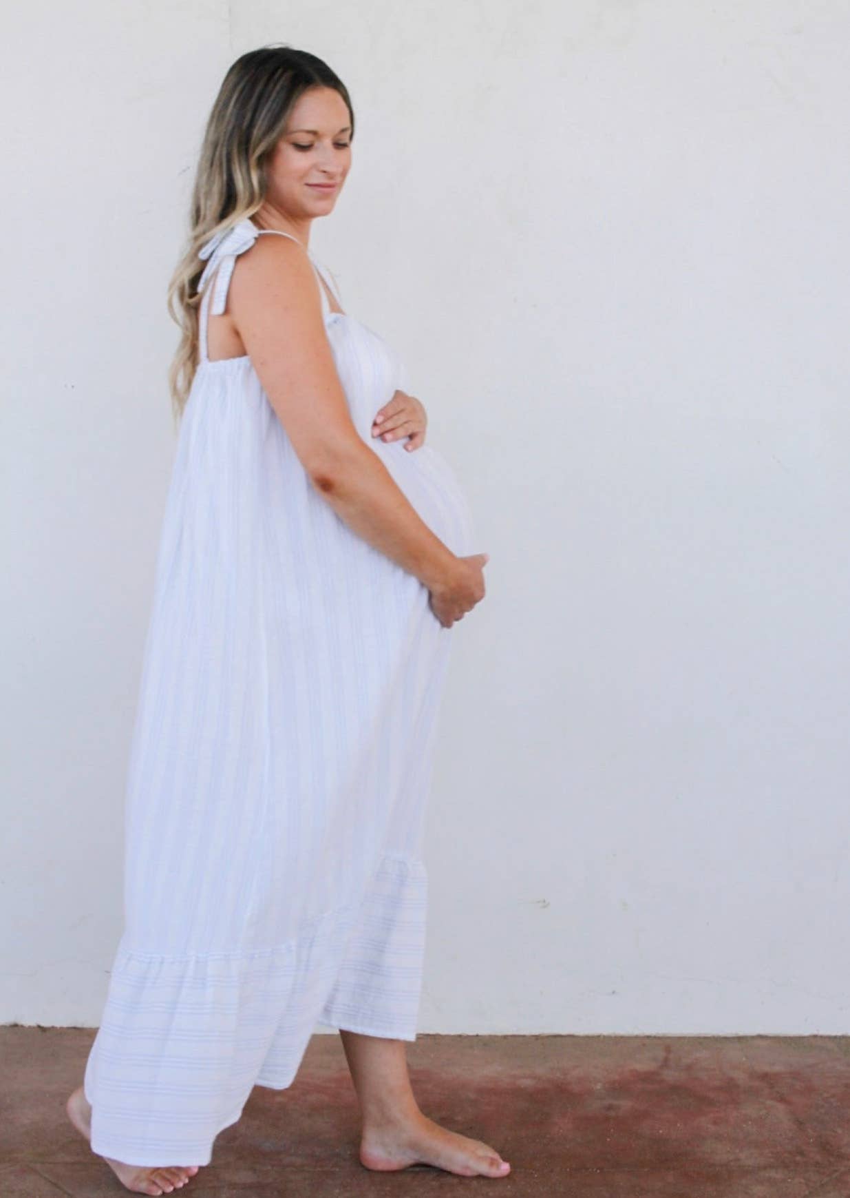 Striped Muslin Sundress LIV Maternity