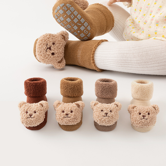 Annie & Charles® socks with non-slip sole BEAR Annie & Charles