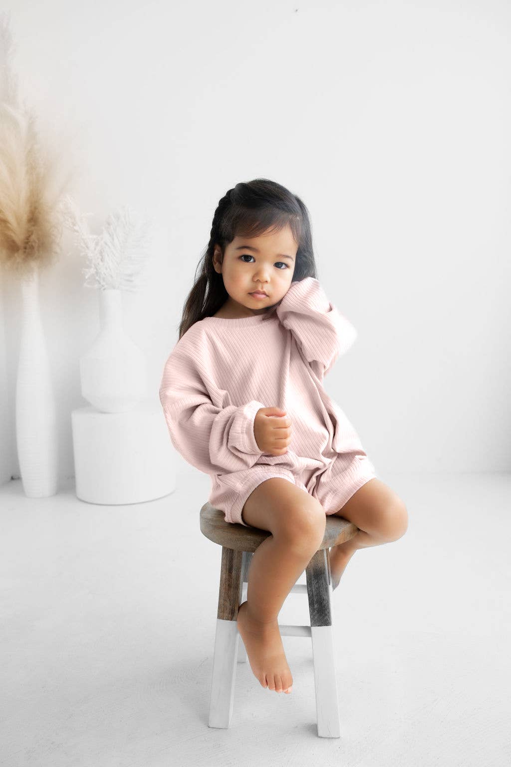 Ribbed Bubble Romper | Blush Mila & Co.