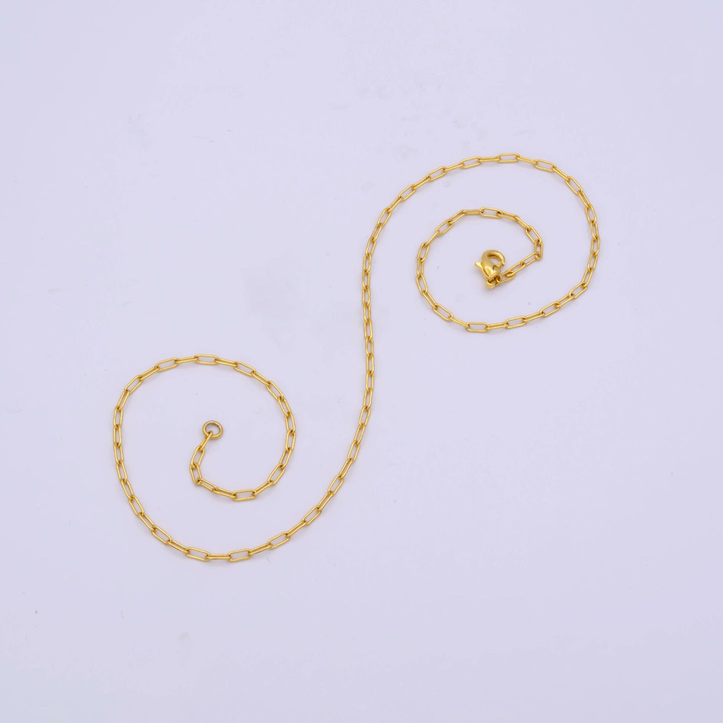 Annie Paperclip Minimalist Choker Chain Necklace 15.7" Aim Eternal