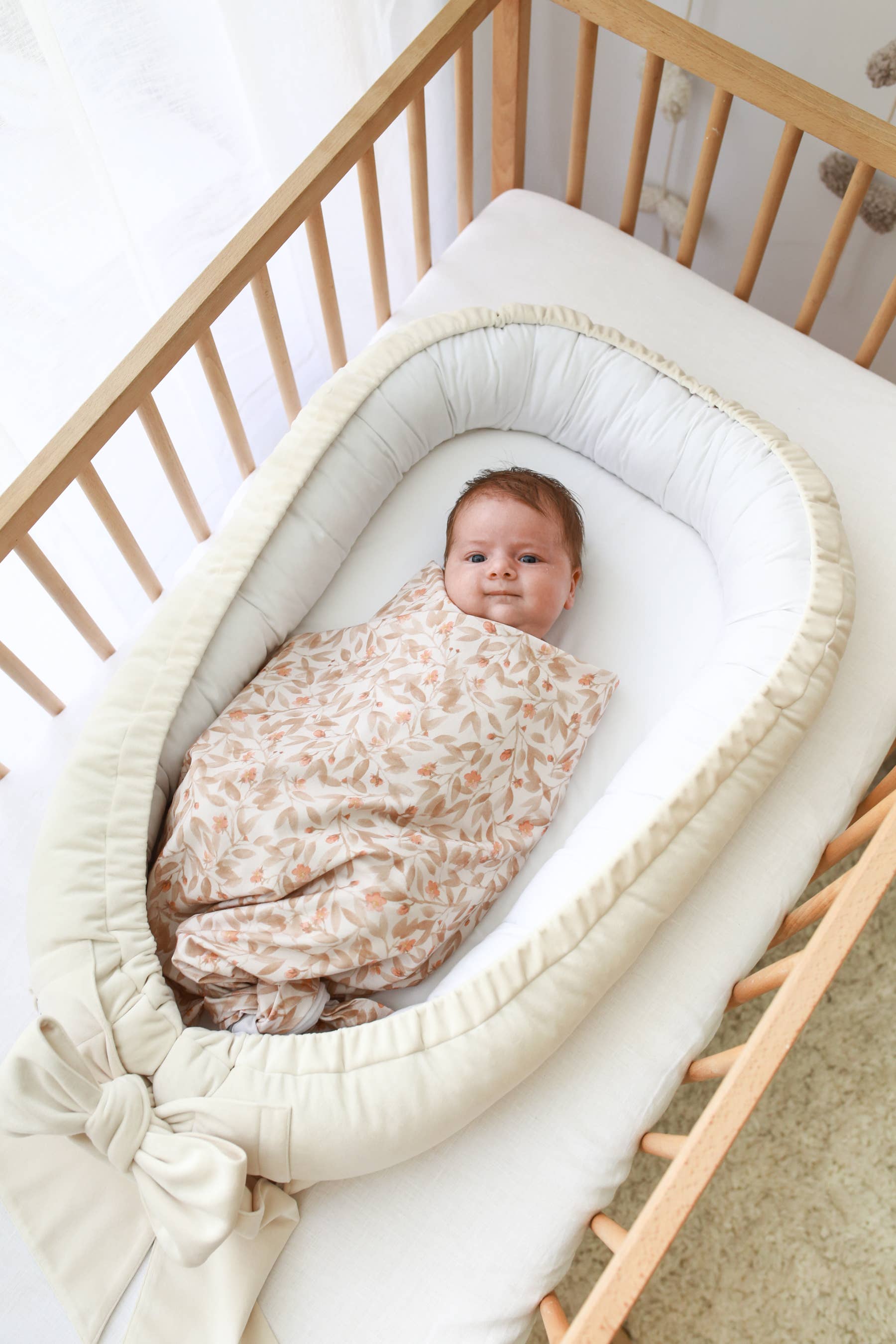 Babyly - Babynest - Velvet with Bow - (3 Colors) BABYLY