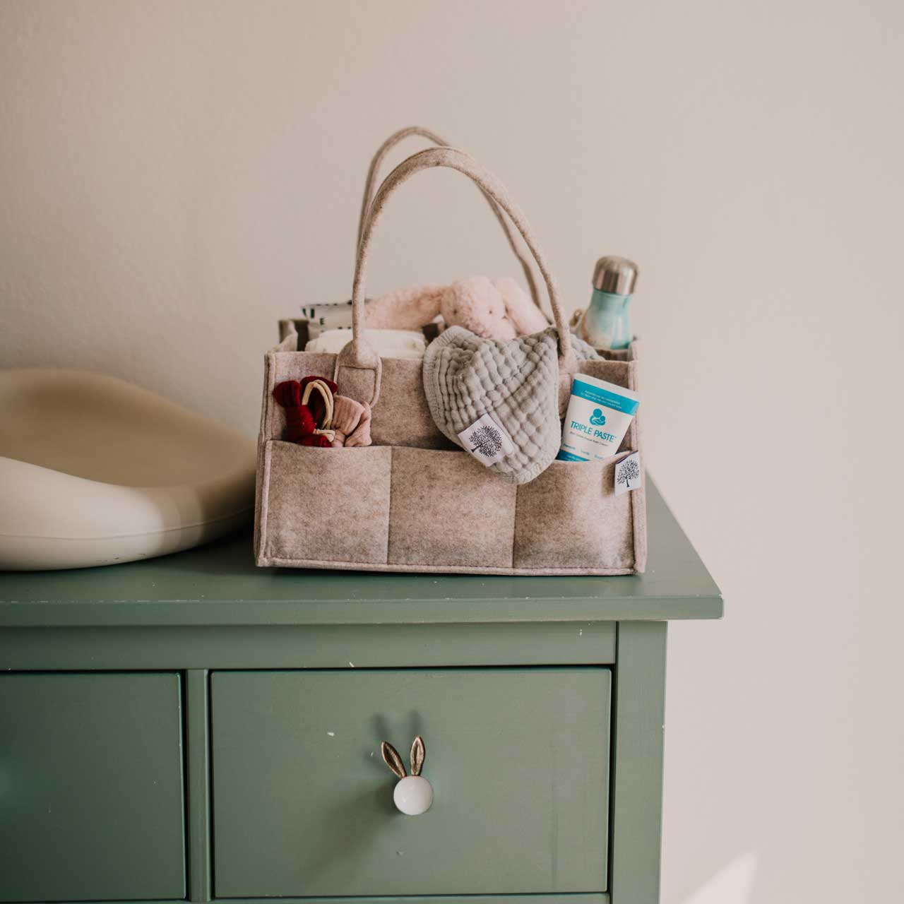 Diaper Caddy in Oatmeal Parker Baby Co.