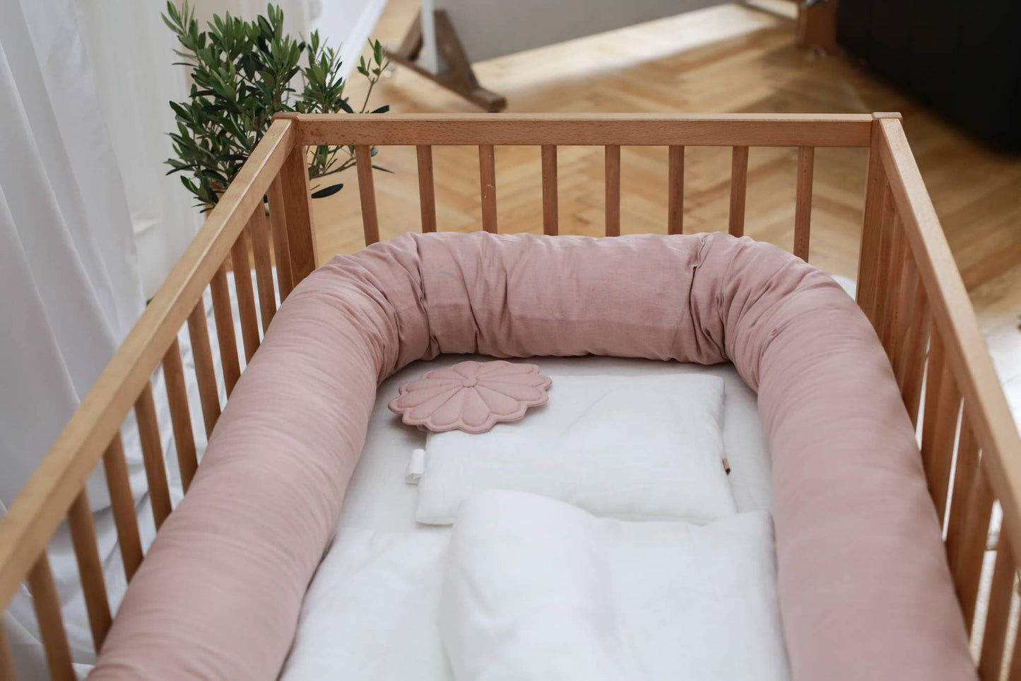 Babyly - Linen Baby Roller Bumper - Snake Protector - (6 Colors)