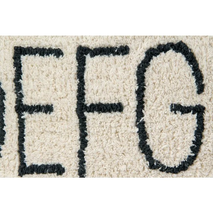 Pouffe ABC Natural - Black Lorena Canals