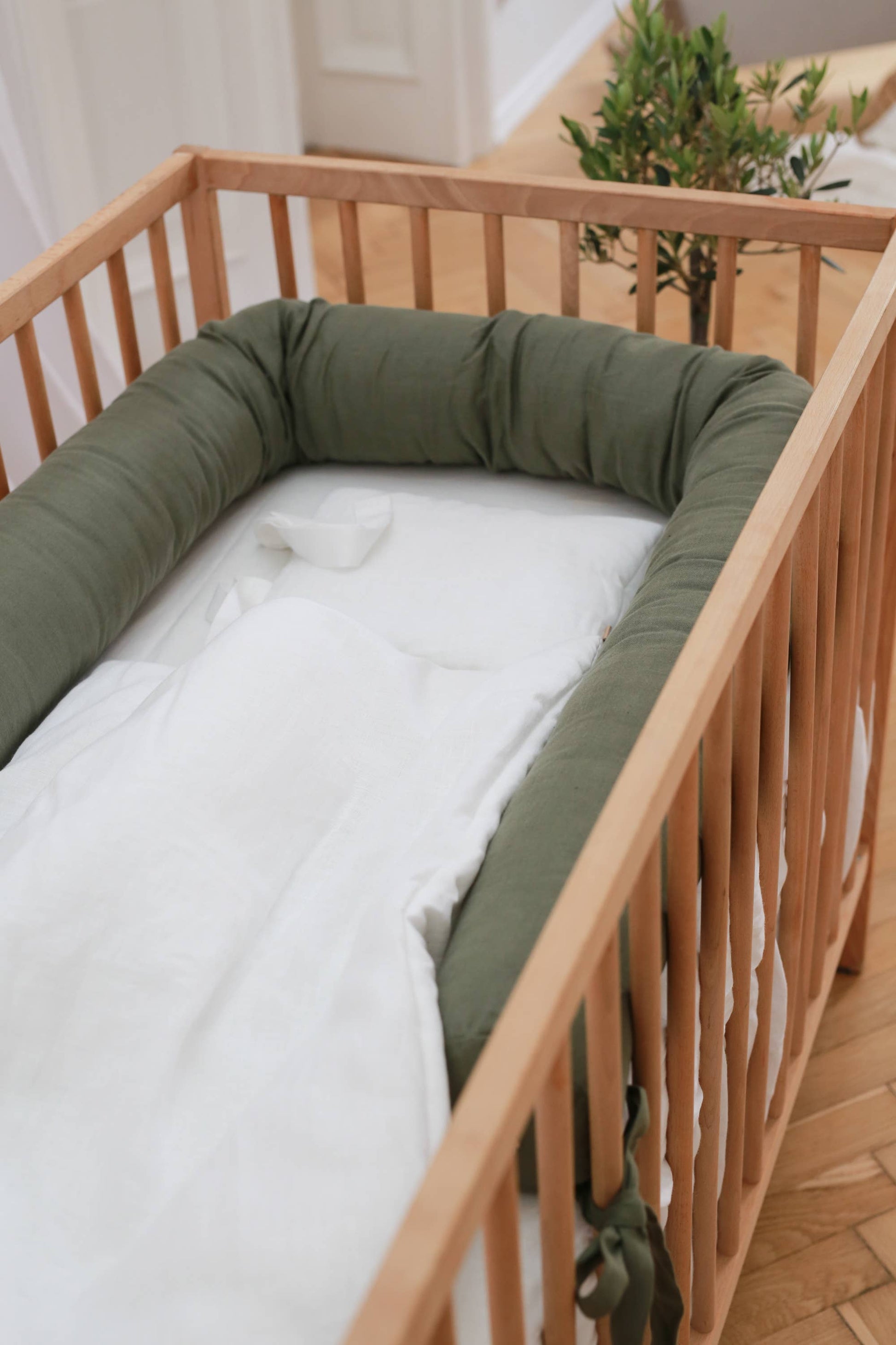Babyly - Linen Baby Roller Bumper - Snake Protector - (6 Colors) BABYLY
