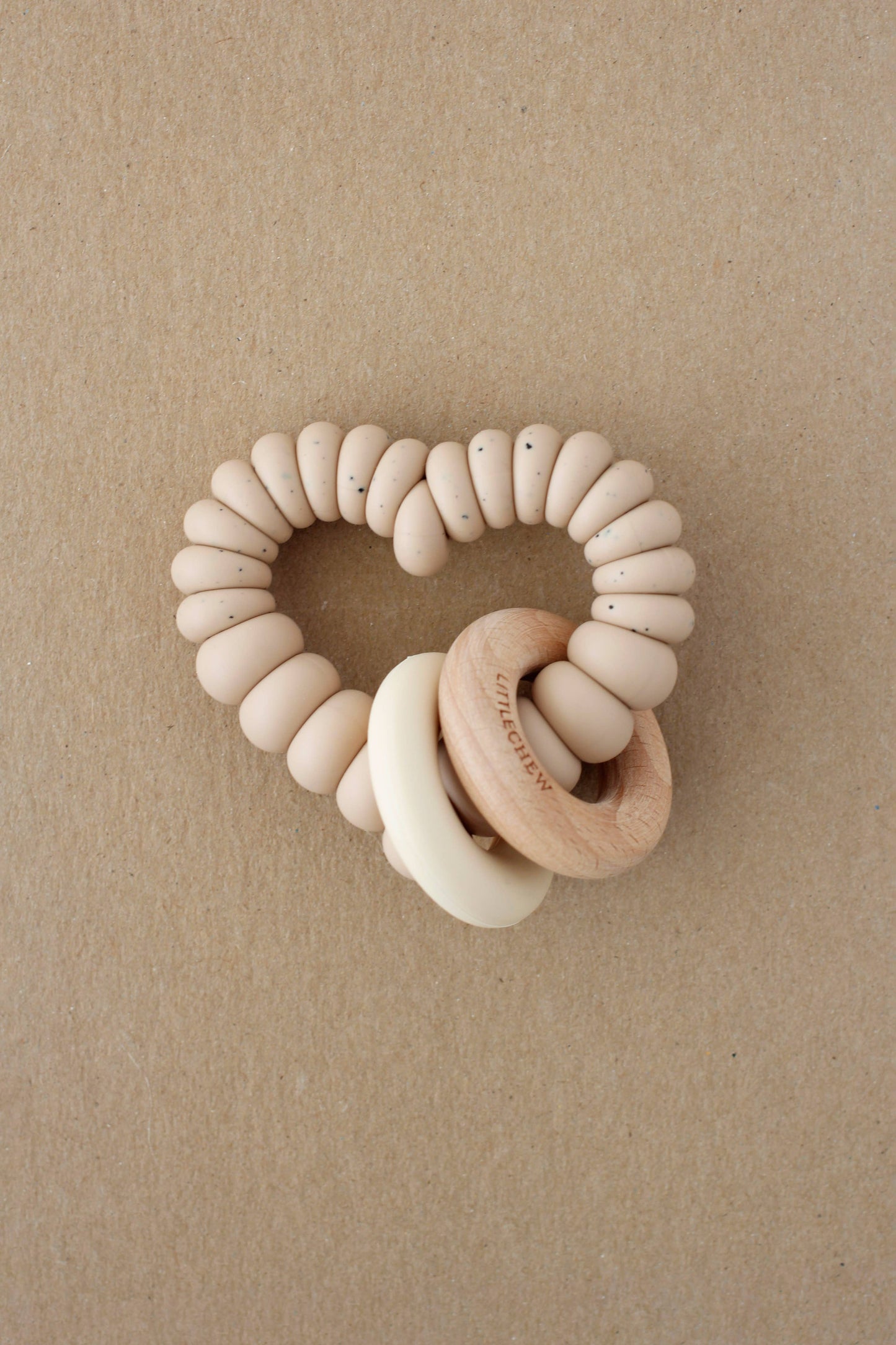 Teether - Heart | Beige Little Chew