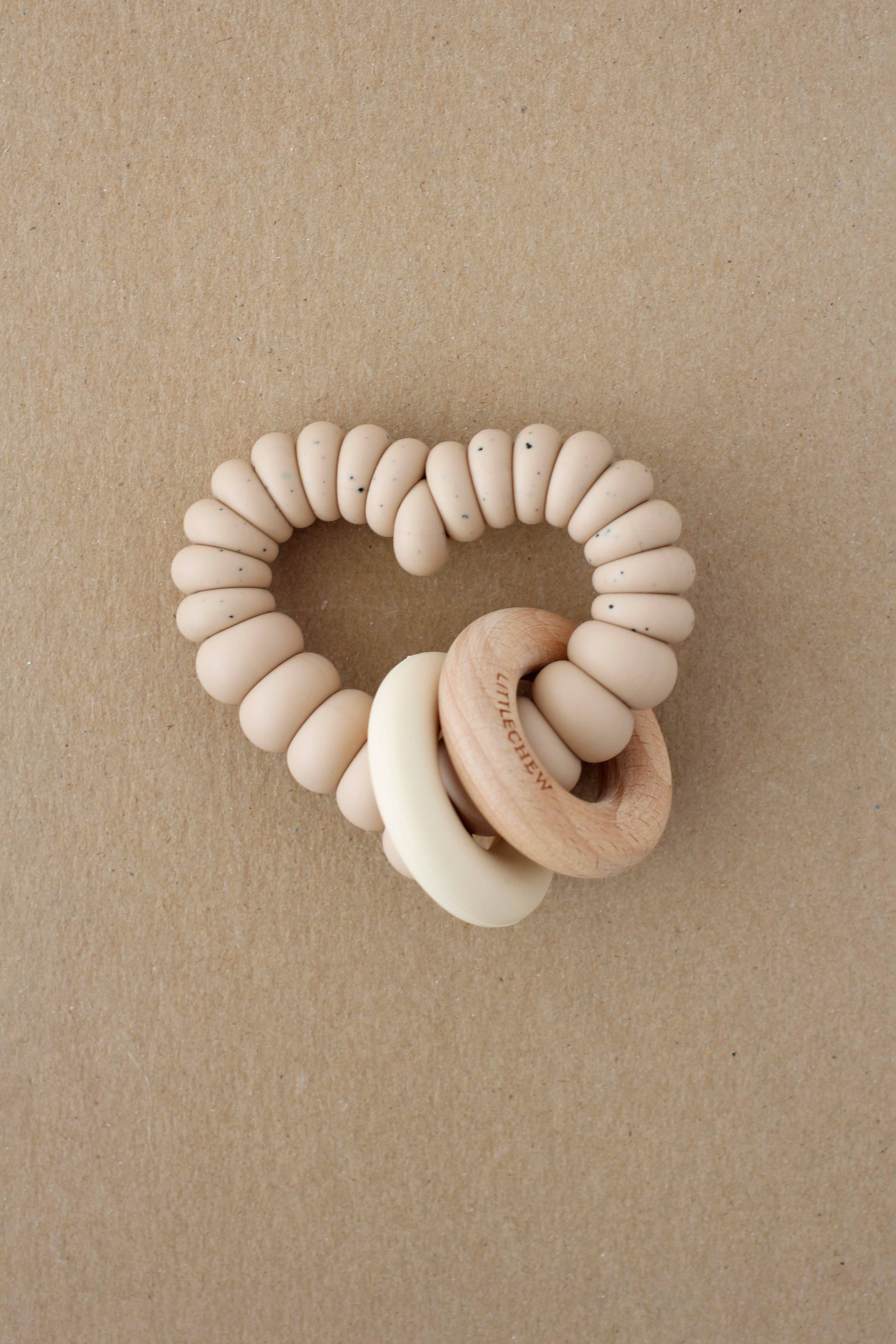 Teether - Heart | Beige Little Chew