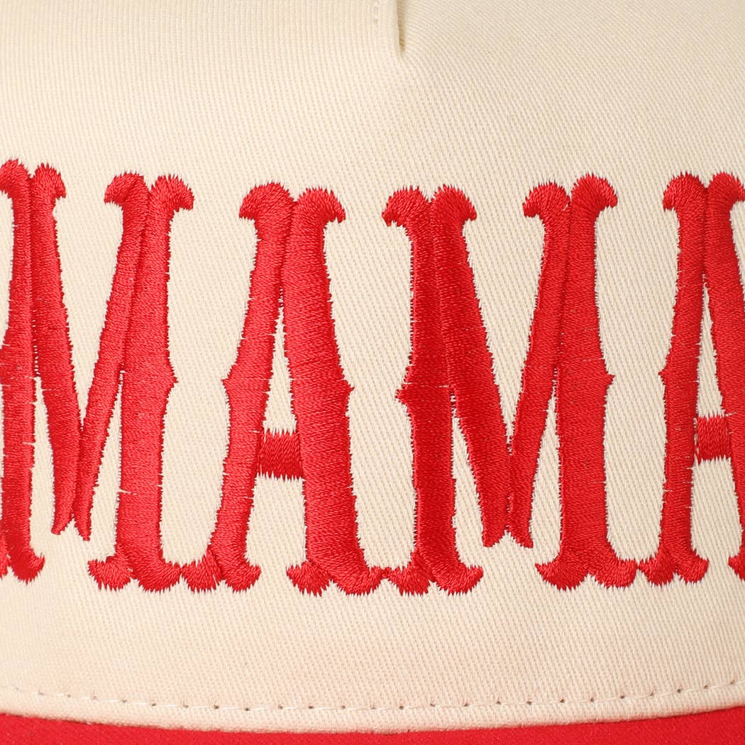 MAMA Typographic Design Embroidery Baseball Cap