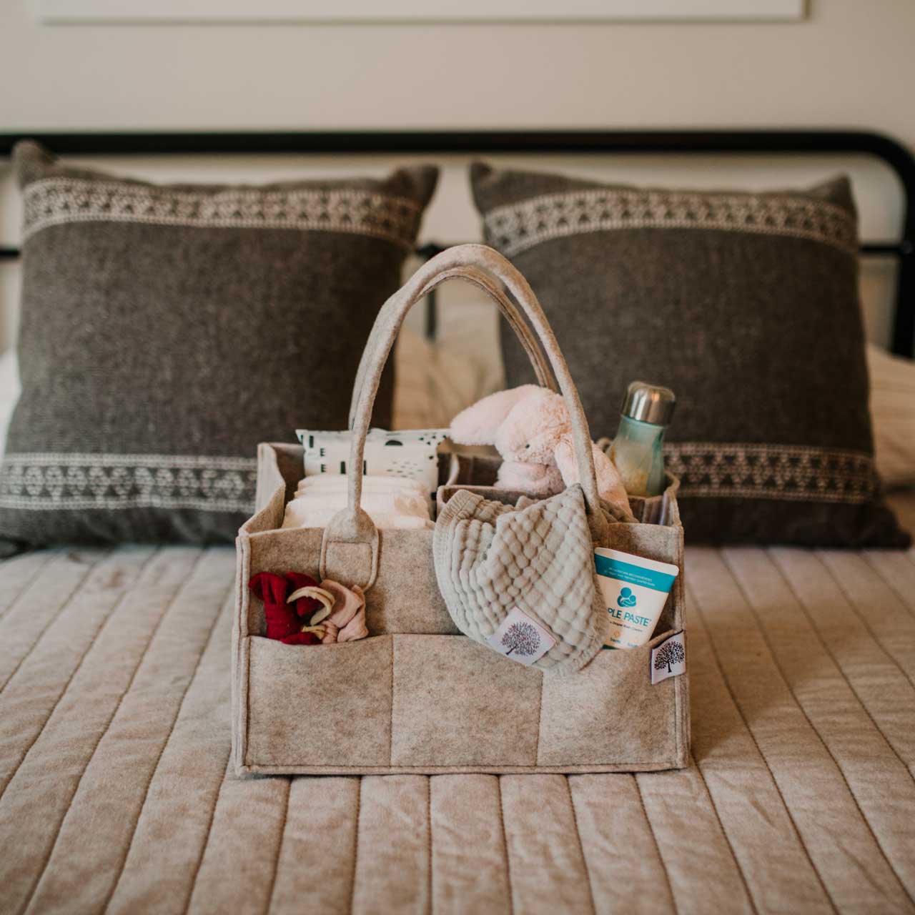 Diaper Caddy in Oatmeal Parker Baby Co.