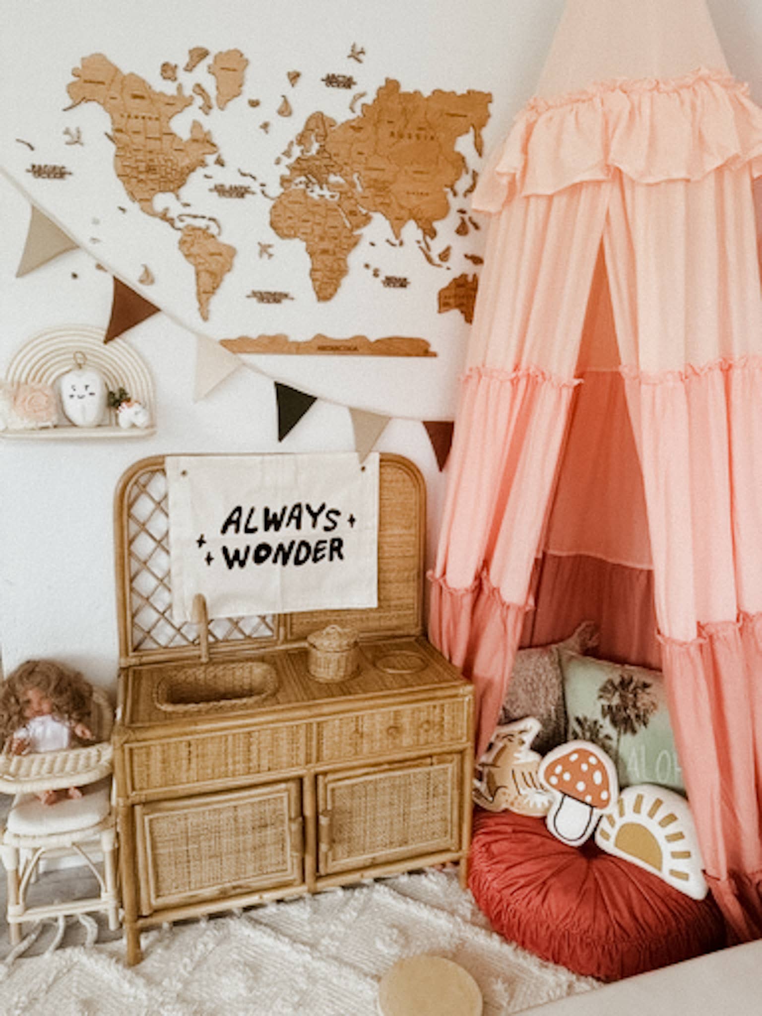 Mushroom Canvas Pillow Imani + KIDS by Imani Collective