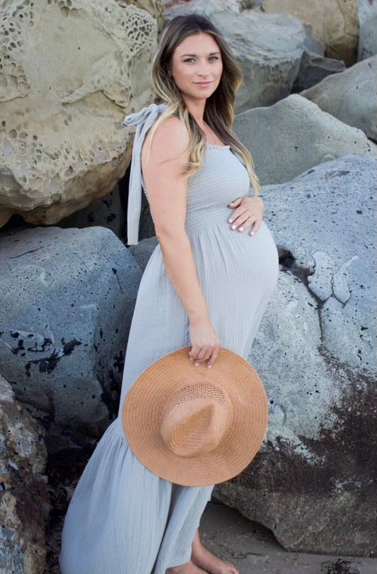 Smocked Gauze Dress LIV Maternity