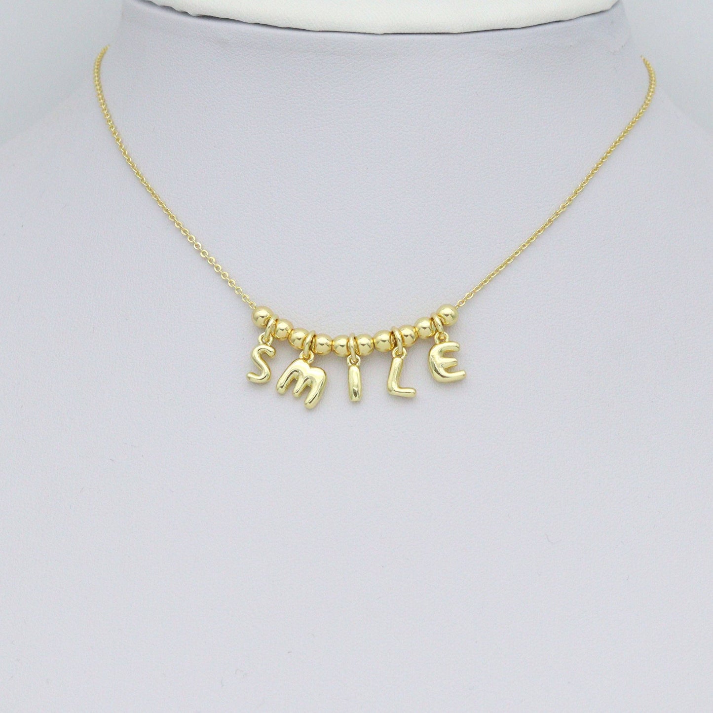 Small Bubble Initial charm, Alphabet Initial Charm Pendant, Sku#LX894 BestBeads&Beyond