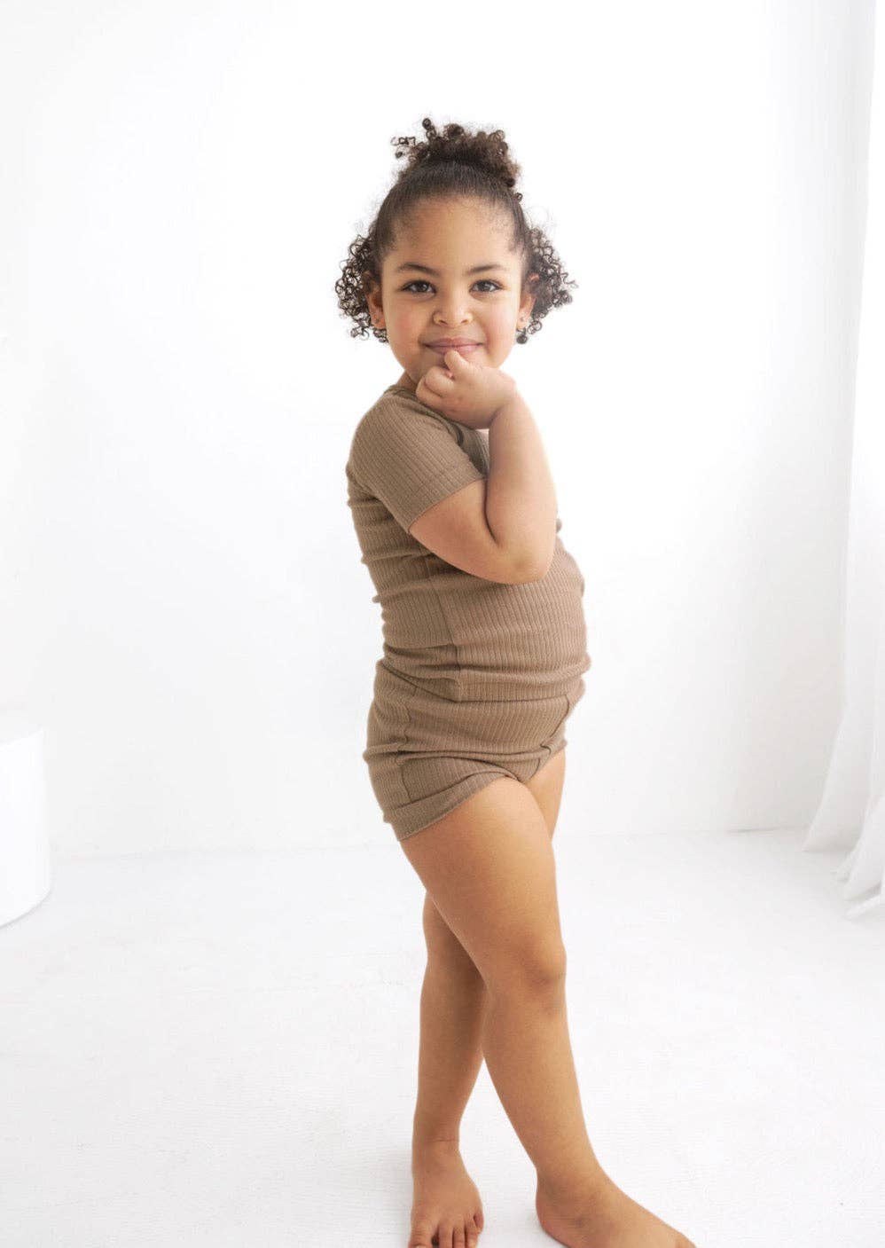 Ribbed Short Set | Cappuccino Mila & Co.