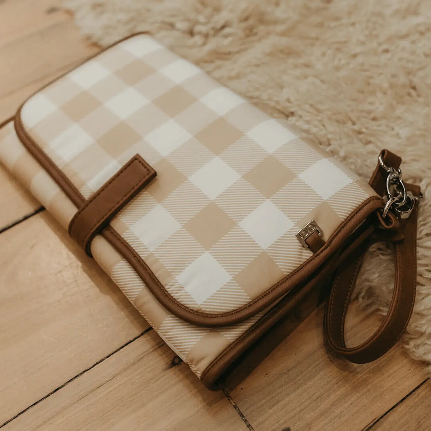 Change Mat Clutch - Beige Gingham OiOi