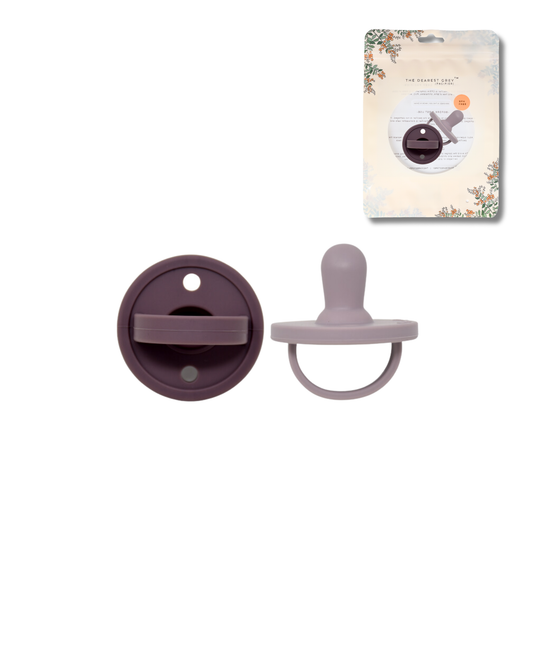 Mod Silicone Pacifier (Jade & Lavender) The Dearest Grey