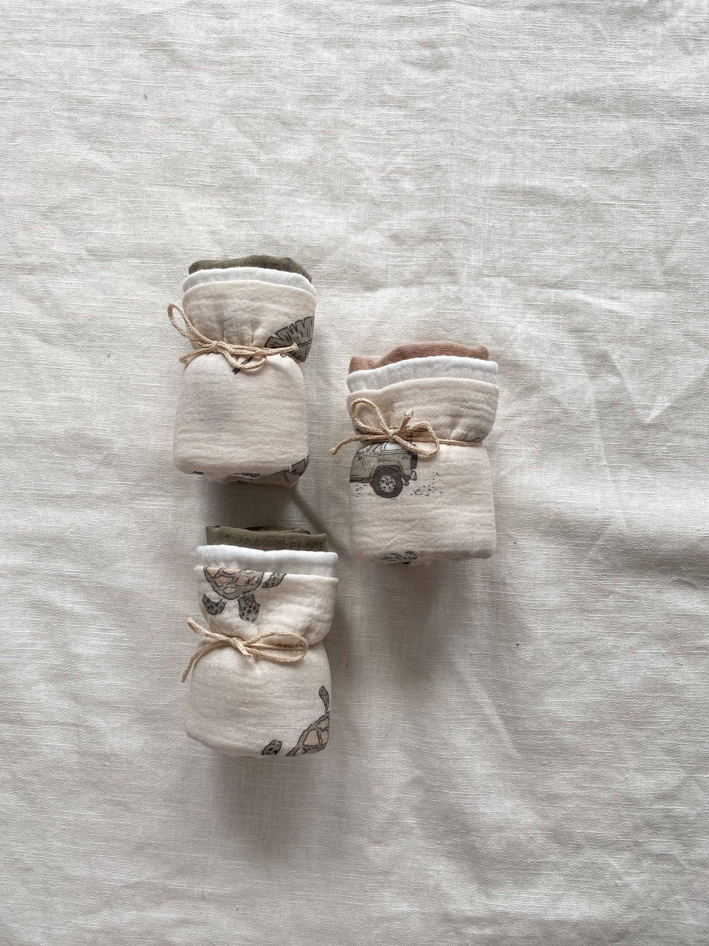 Burp cloth set / boys prints PETITE EvelinaApparel