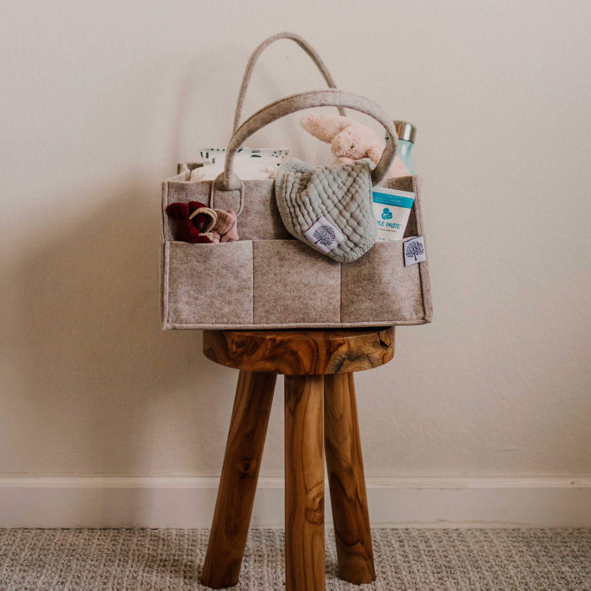 Diaper Caddy in Oatmeal Parker Baby Co.