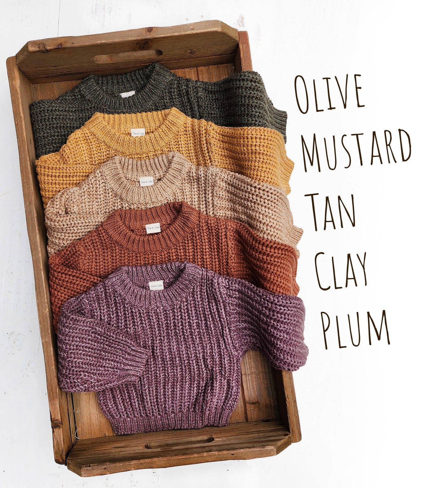 Oversized Chunky Knit Sweater OLIVE & CRADLE