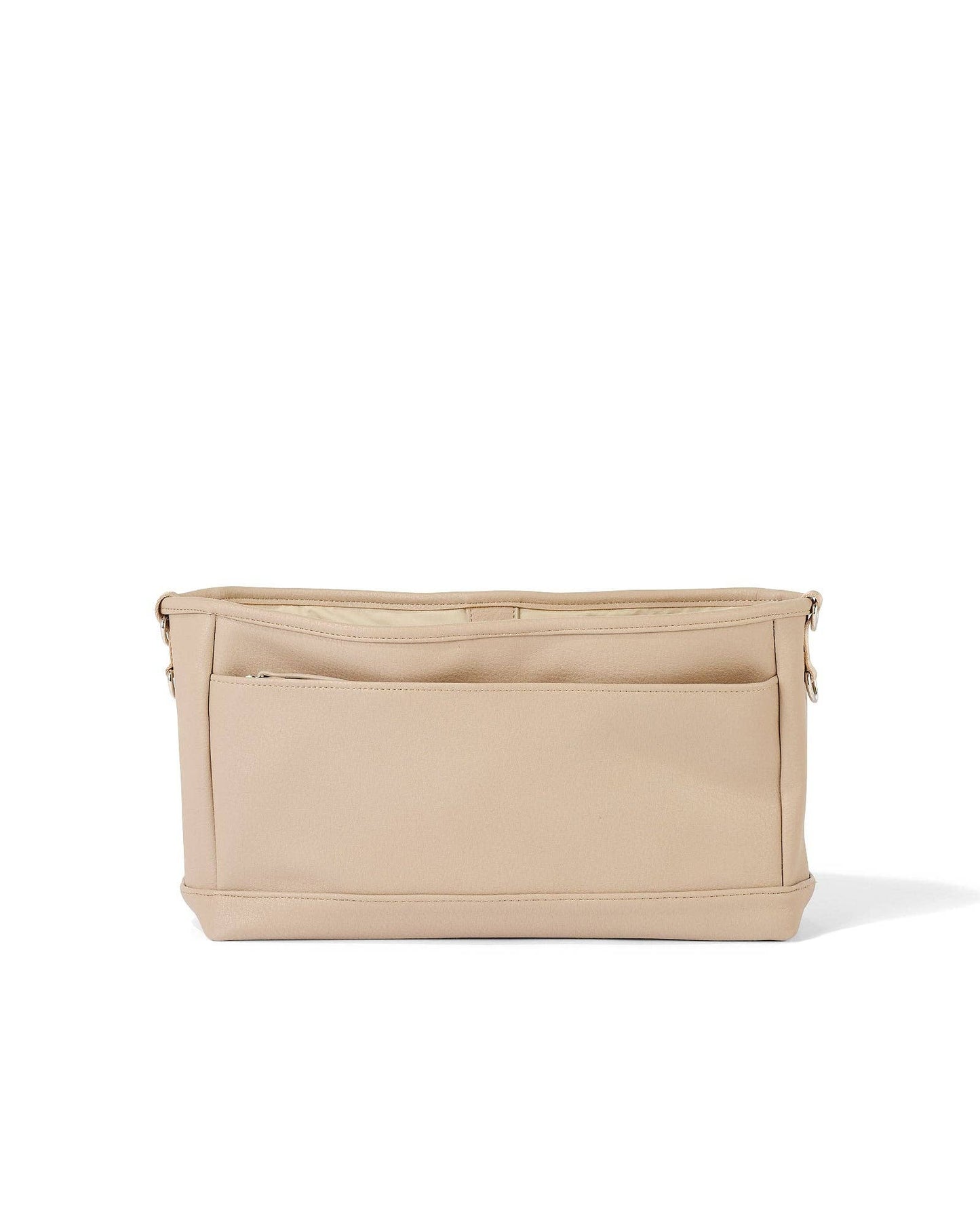 Dimple Vegan Leather Stroller Organiser/Pram Caddy - Oat OiOi