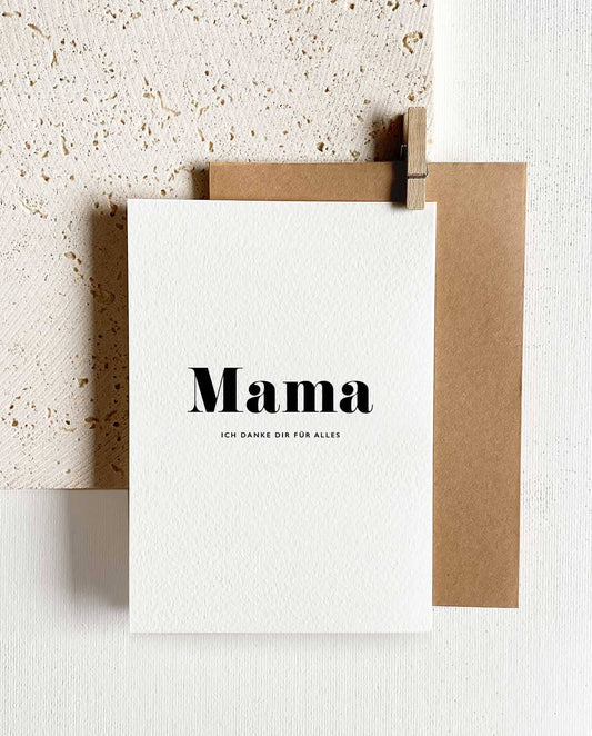 Greeting card - mom, thank you UNIQUE LOVE Design