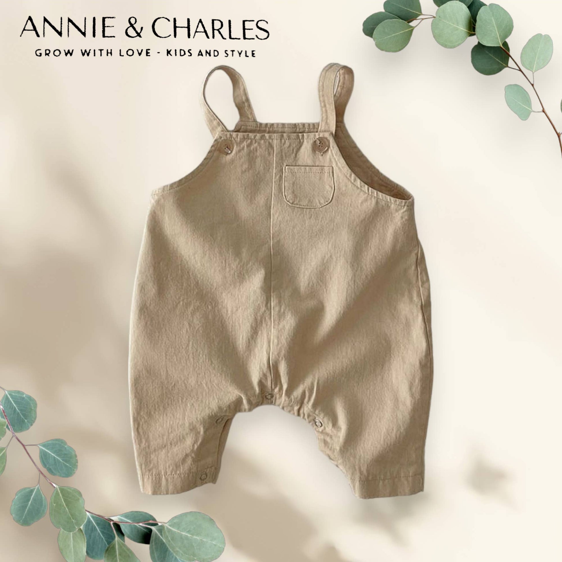 Annie & Charles® organic cotton overalls Annie & Charles