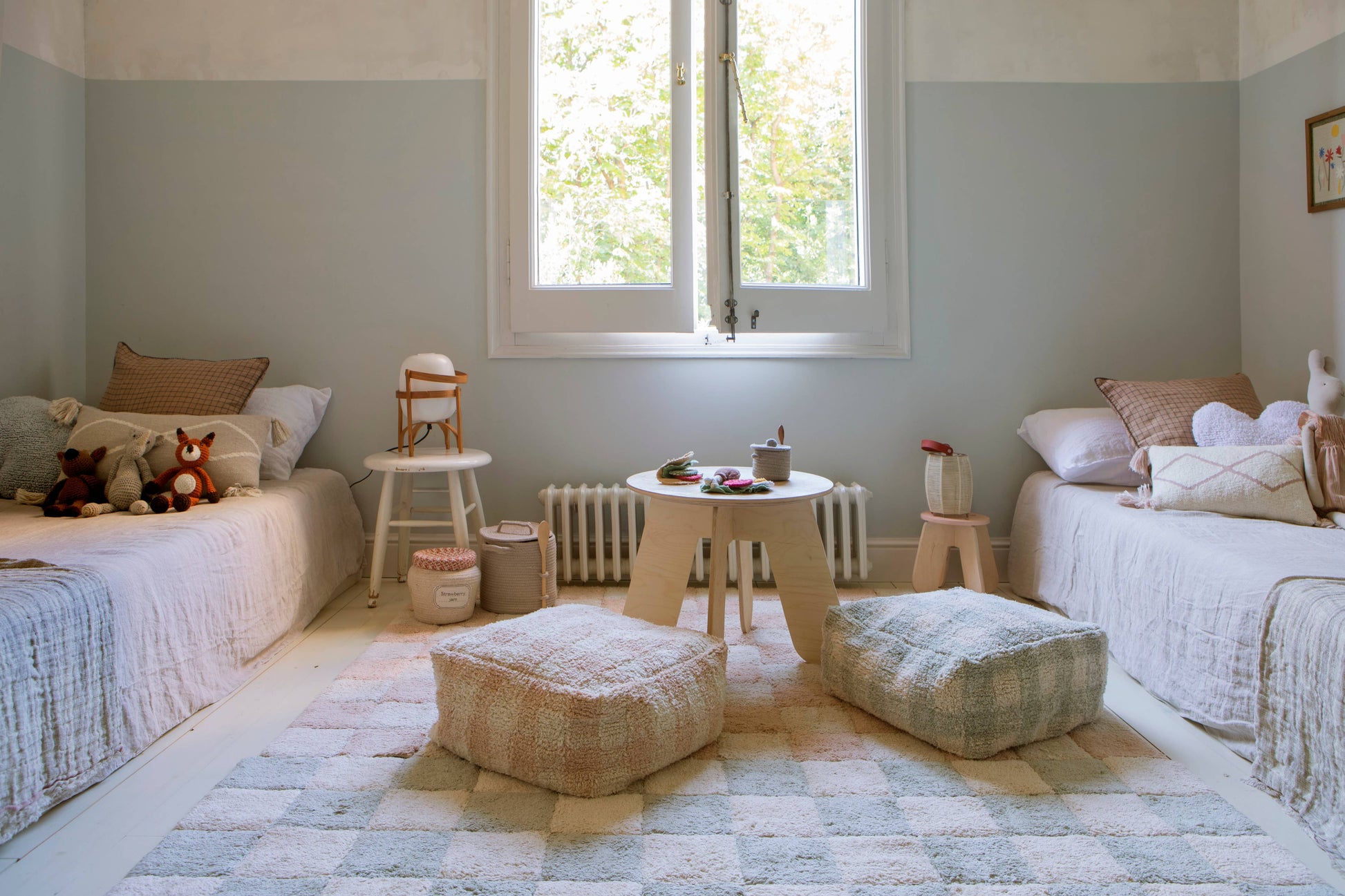 Pouf Vichy Rose Lorena Canals