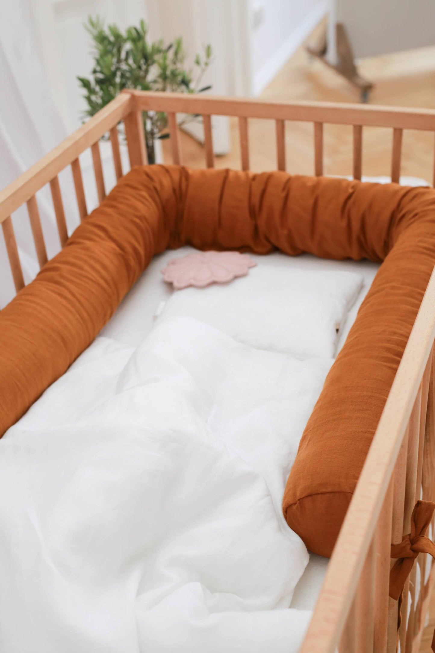 Babyly - Linen Baby Roller Bumper - Snake Protector - (6 Colors)