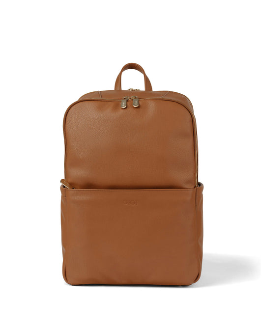 Multitasker Nappy Backpack - Chestnut Brown Vegan Leather OiOi