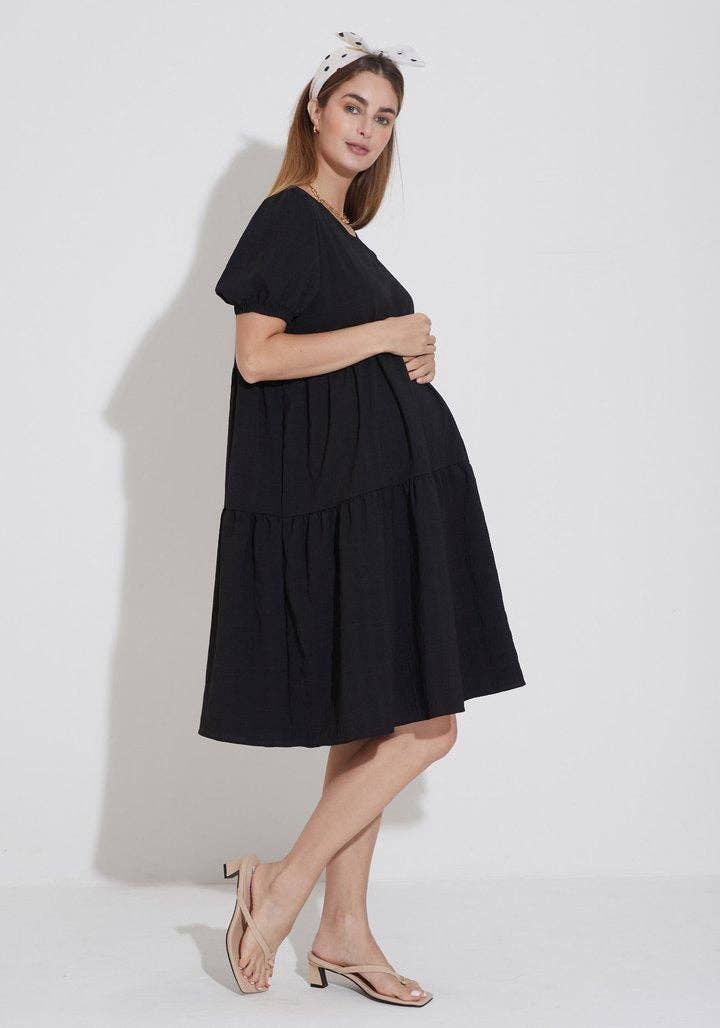 Textured Crepe Dress LIV Maternity
