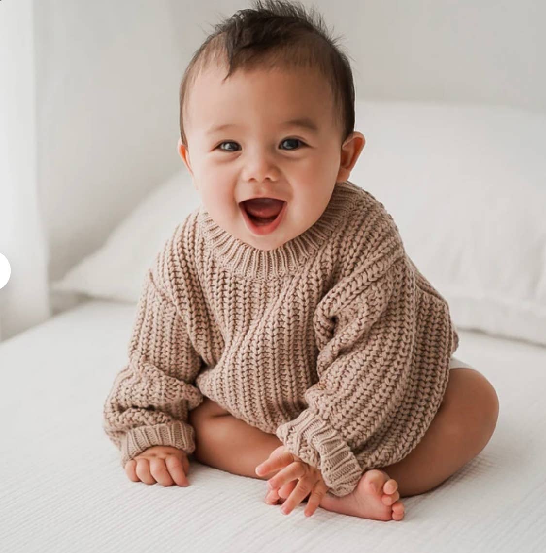 Oversized Chunky Knit Sweater OLIVE & CRADLE