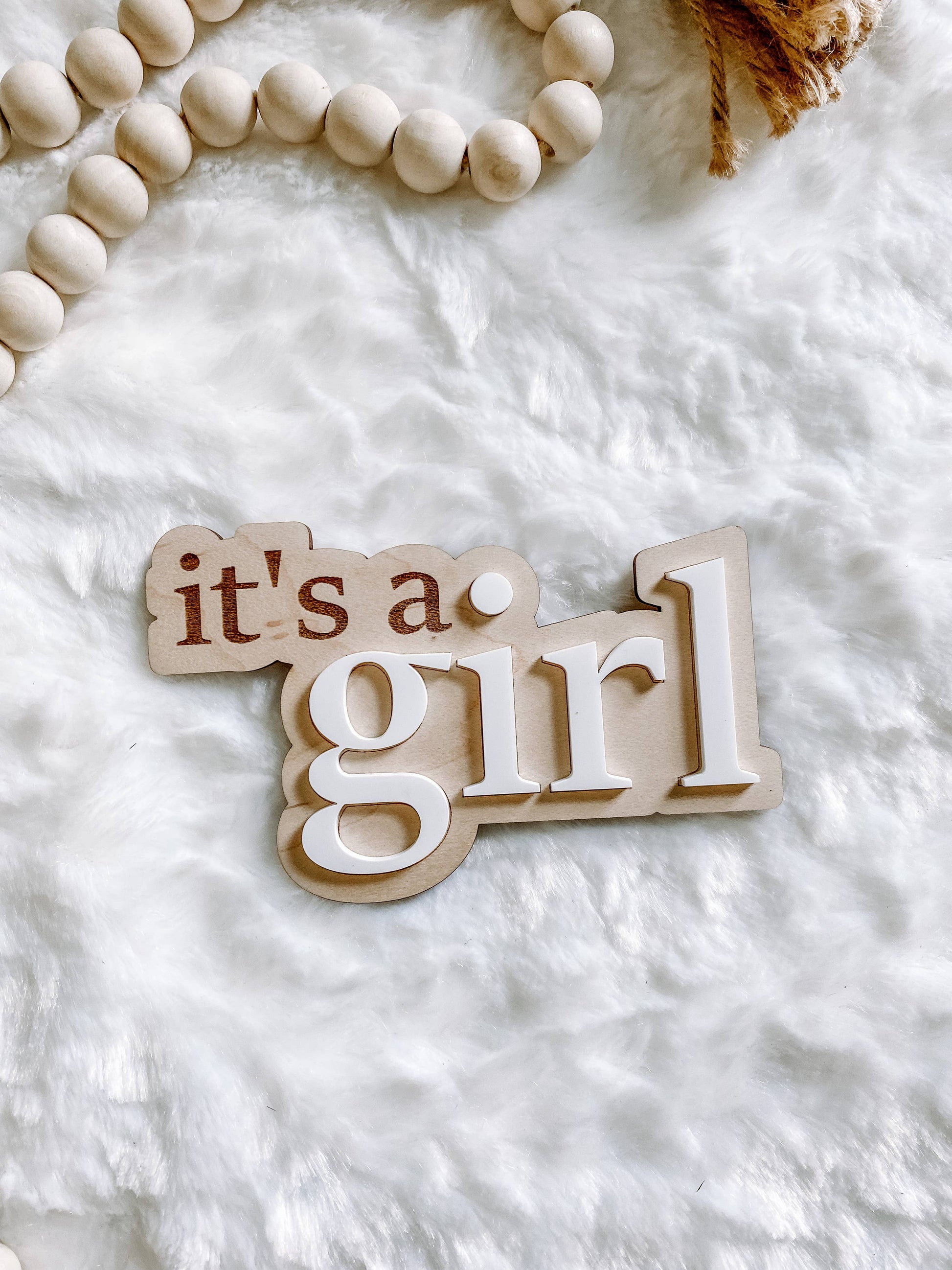 It’s a Girl Gender Reveal Announcement Sign Claire and Bella
