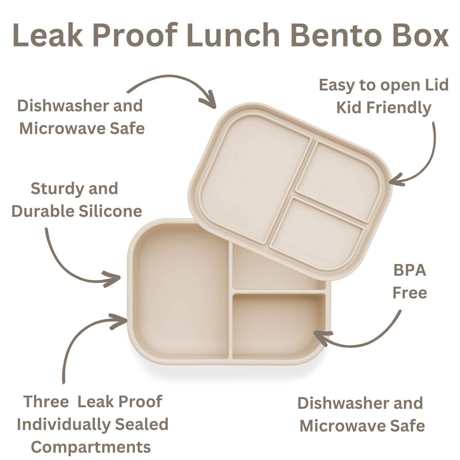 Ali+Oli Leakproof Silicone Bento Box (Coco) Ali+Oli
