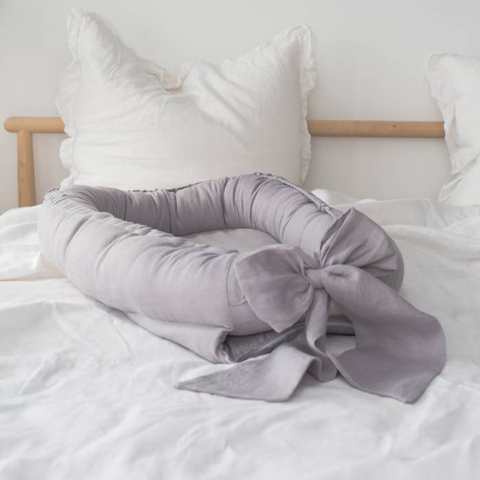 Babyly - Babynest - Linen with Bow - (2 Colors) BABYLY
