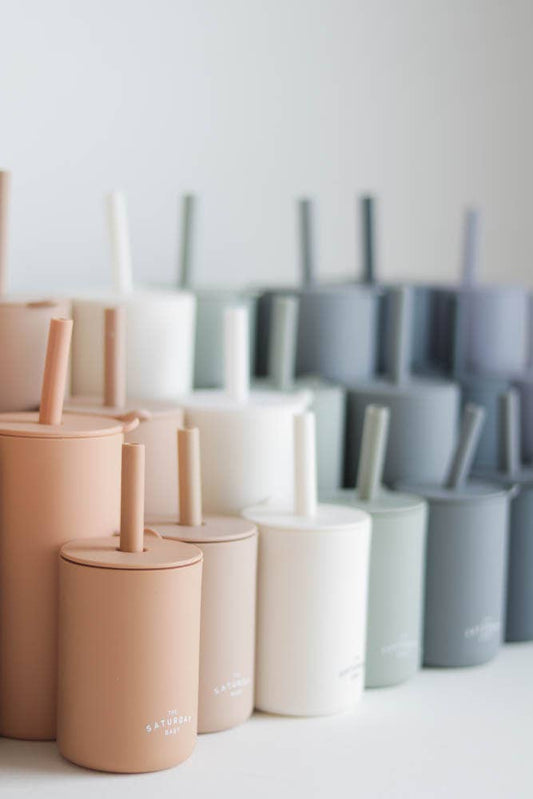 Kid Silicone Straw Cups The Saturday Baby