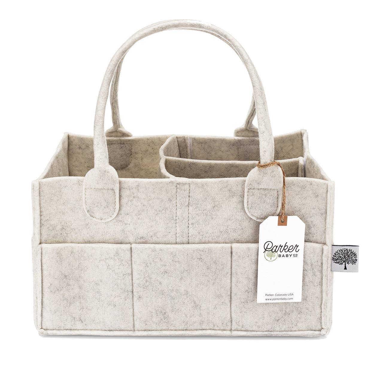 Diaper Caddy in White Parker Baby Co. Regular (13 x 9 x 7")