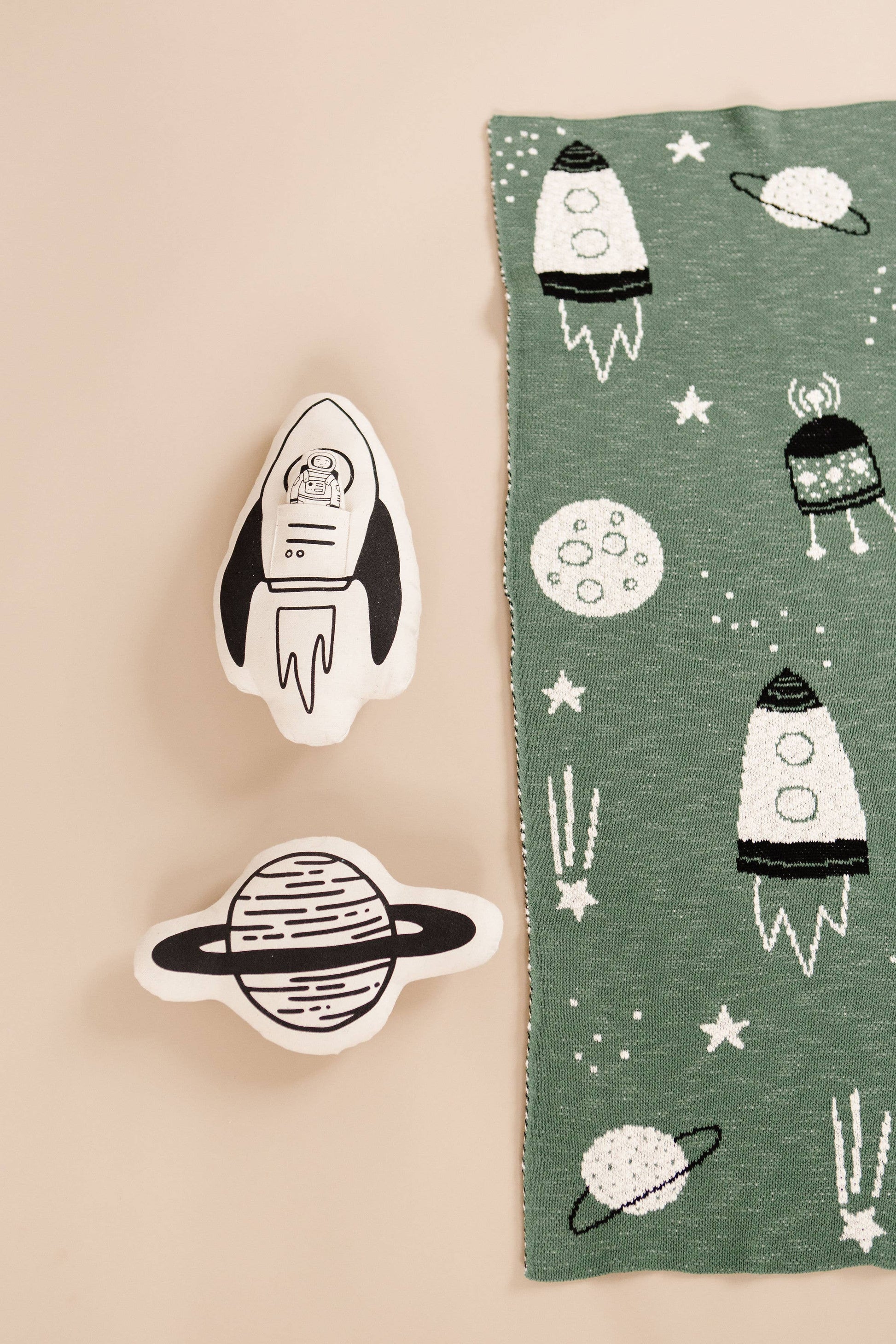 Rocket + Astronaut Canvas Pillow Imani + KIDS by Imani Collective