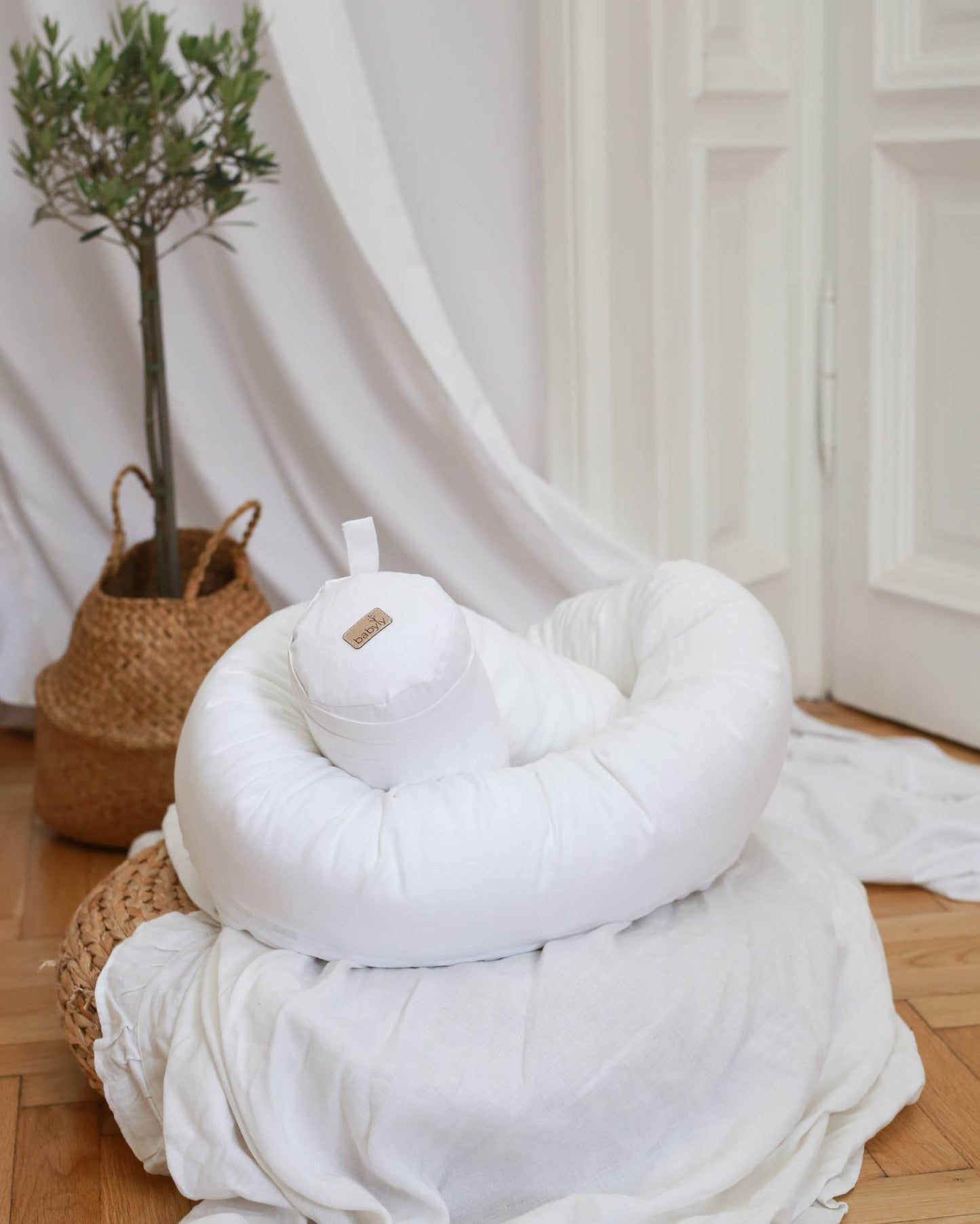 Babyly - Linen Baby Roller Bumper - Snake Protector - (6 Colors)