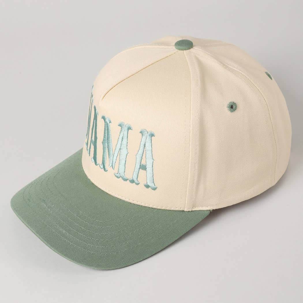 MAMA Typographic Design Embroidery Baseball Cap