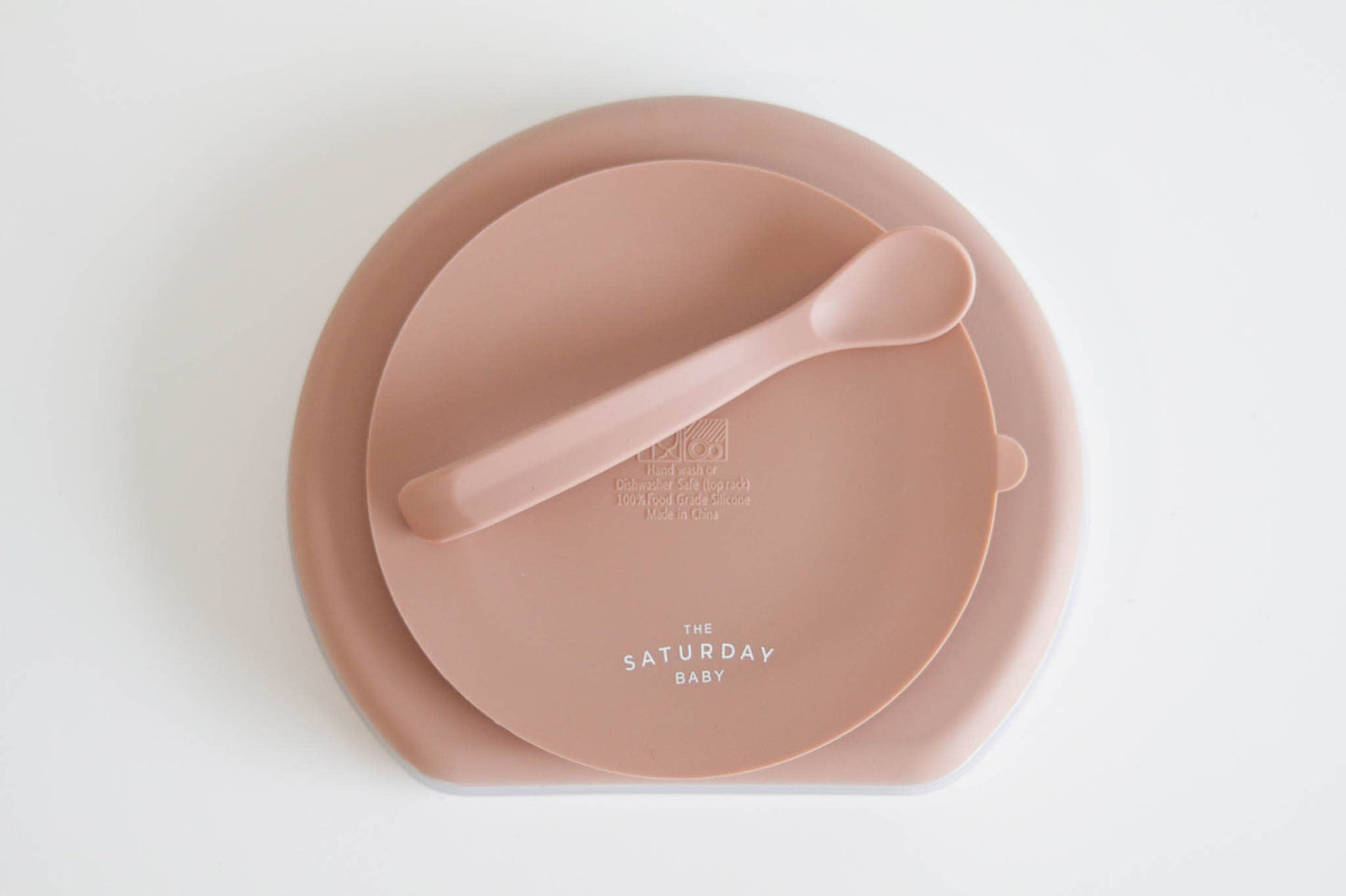 Silicone Suction Plate With Lid and Spoon The Saturday Baby