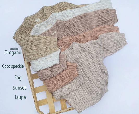 Oversized Chunky Knit Sweater OLIVE & CRADLE